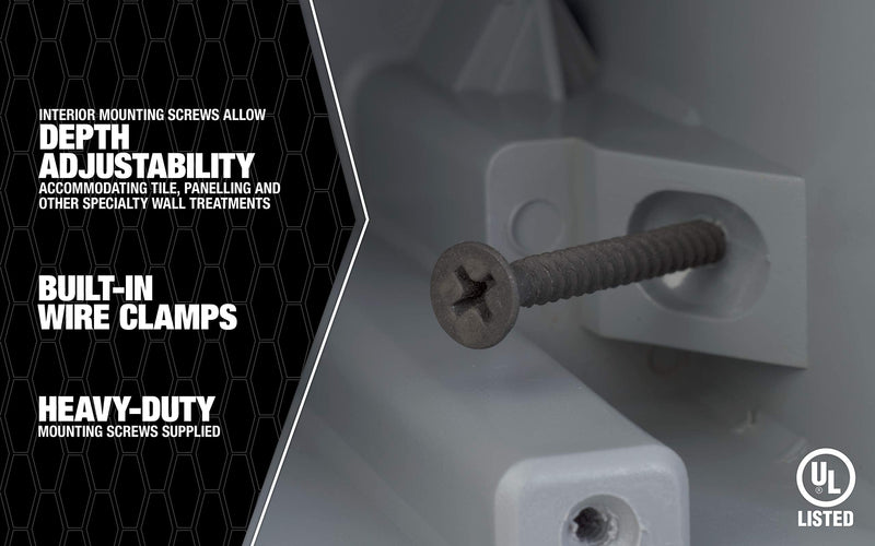 Madison Electric Products MSB3G Three Gang Device Box with Depth Adjustable, Heavy Duty 42lb - NewNest Australia