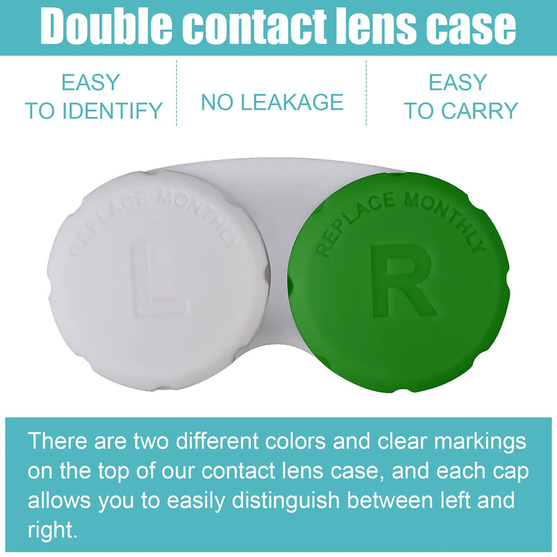 12PCS Colorful Contact Lens Case, Contact Lens Immersion Kit, Leak-Proof Packaging, Suitable for Outdoor Mini Contact Lens Case Screw Top - NewNest Australia