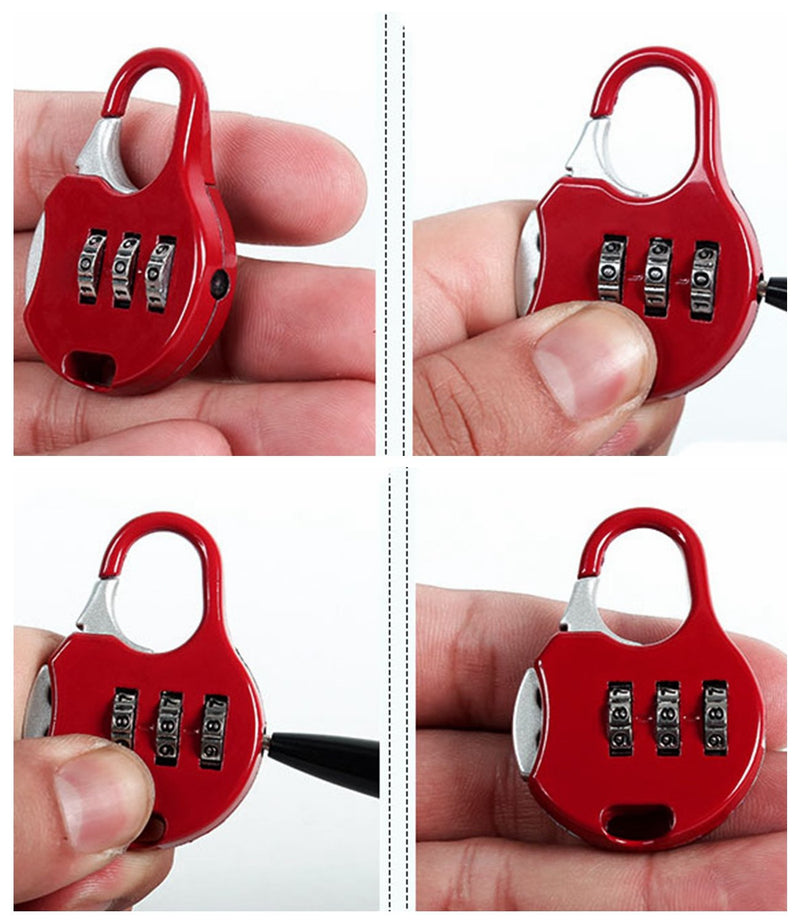 ZPLIUST 3 Digit Combinations Padlock the Safe Cipher Lock Resettable Code Lock , Color Locks (8 Pack) - NewNest Australia
