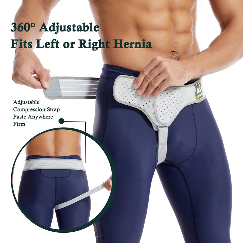 gagaiuco hernia belt; Inguinal hernia belt for men and women - hernia band inguinal hernia bandage can be worn left and right - flexible adjustable inguinal hernia belt L 1 - NewNest Australia