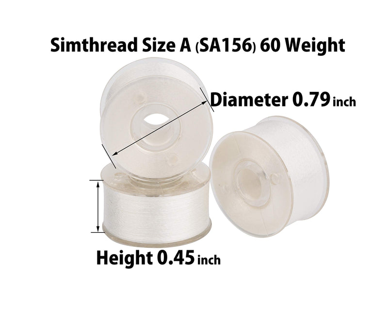 Simthread 25pcs White Prewound Bobbin Thread Size A Class 15 (SA156) 60WT with Clear Storage Plastic Case Box 70D/2 for Brother Embroidery Thread Sewing Thread Machine DIY 25White - NewNest Australia