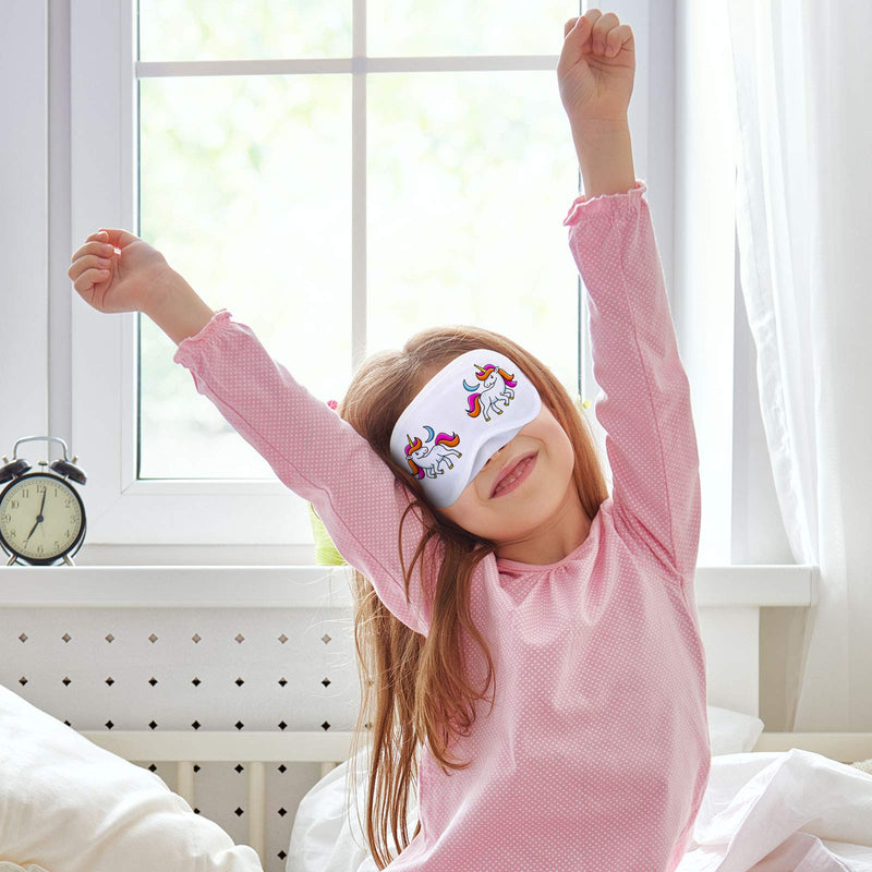 10 Pieces White Eye Sleep Sublimation Coverings Sleep Shade Blindfold Soft Eye Covering Color Your Own Eye Covering with 8 Pieces Fabric Marker Pens for Sleeping Travel Team Games Party Supply - NewNest Australia