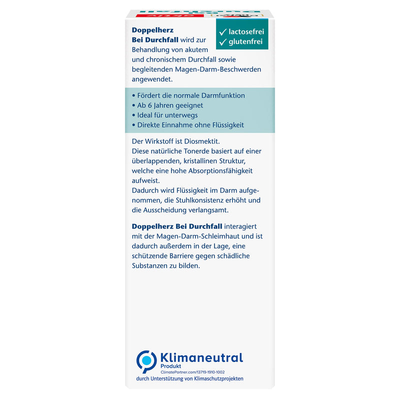 Doppelherz For Diarrhea - Medical product for the treatment of acute and chronic diarrhea as well as accompanying gastrointestinal complaints - 10 portion sticks - NewNest Australia