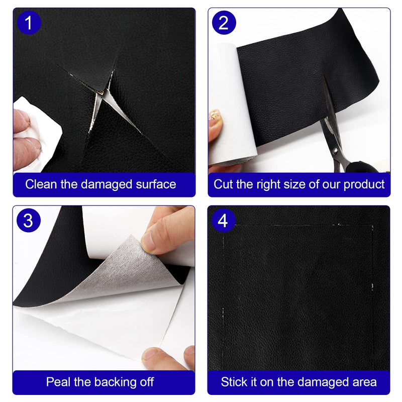 Leather Repair Tape, 2 Packs 4 x 63 Inch High Thickness Upgrading Adhesives Leather Repair Patch for Couches, Leather Repair Kit for Furniture, Sofa Vinyl Car Seats Chairs Shoes Down Jackets Handbags White - NewNest Australia