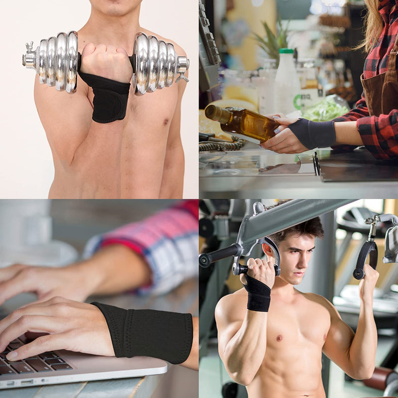Wrist Support,1 Pair Compression Wrist Brace Hand Support Wrist Straps Breathable,One Size Fits Left or Right Hand Adjustable for Carpal Tunnel Tendonitis Fitness Weightlifting Arthritis Pain Relief 1 Pair - NewNest Australia