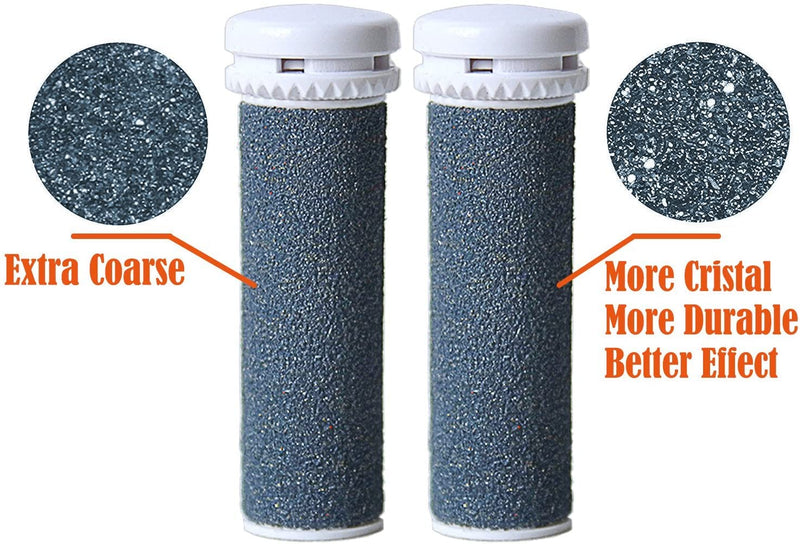 Hsthe Sea 4 Pack Extra Coarse Mineral Replacement Rollers Mineral Replacement Rolls for Emjoi Micro Pedi Callus Remover Refill Rollers (grey) - NewNest Australia