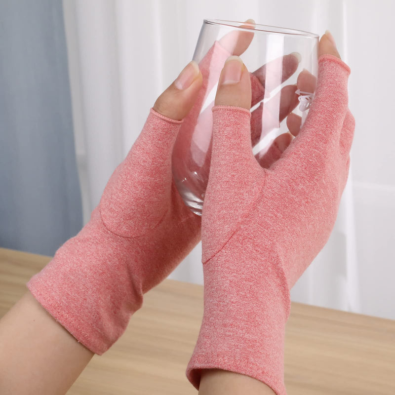3 Pairs Arthritis Gloves Fingerless Compression Gloves Non-slip for Women Men, Compression Gloves Fingerless for Computer Typing, Dailywork, Hands and Joints Pain Relief black - NewNest Australia