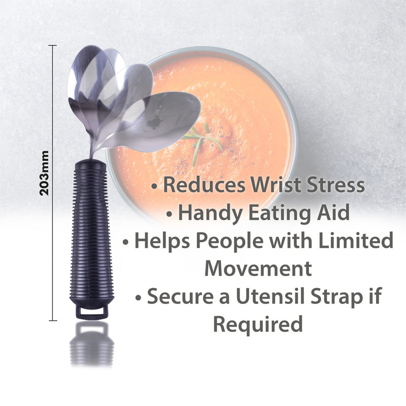 Aidapt Bendable Angled Spoon. Soft Grip Eating Aid that can be Bent to any Angle to help Reduce Wrist Stress from Twisting. Ideal for those with Arthritis, Limited Grip, Arm Movement or Tremors Single - NewNest Australia