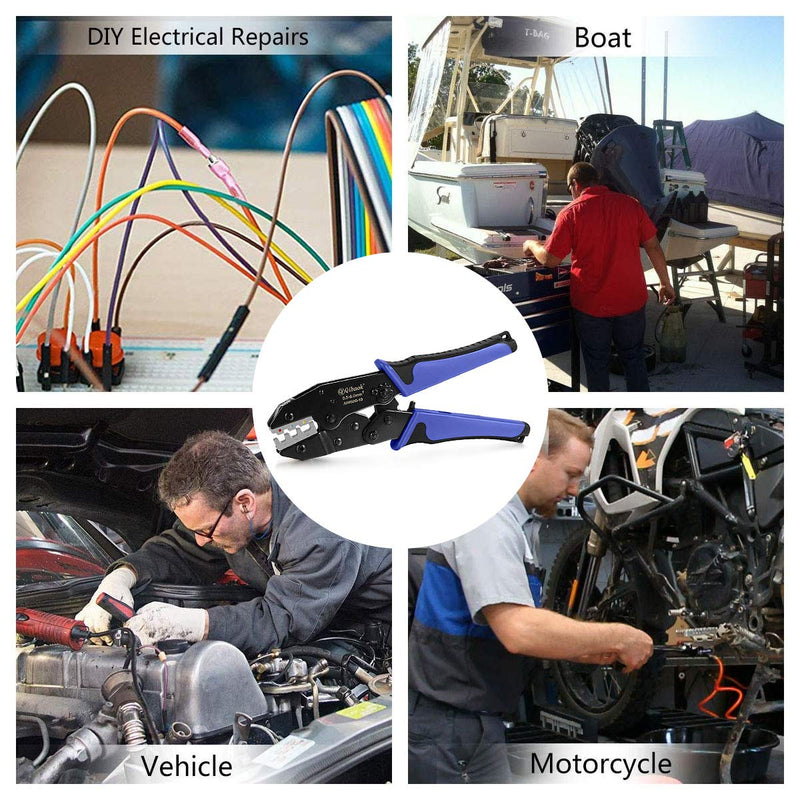 Qibaok Crimping Tool Ratcheting Wire Crimper for Heat Shrink Connectors Ratchet Terminal Crimper Wire Crimp Tool Crimping Tool For Heat Shrink Connectors - NewNest Australia
