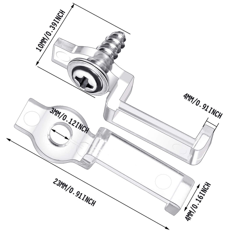 300 Pieces LED Mounting Clips LED Bracket Strip LED Light Strip Mounting Clips, One Side Fixing Clips with 300 Pieces Screws for Fixing 10 mm Wide 3528/ 5050 LED Light Strip (Transparent) Transparent - NewNest Australia