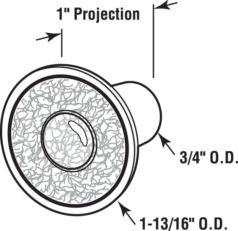 Prime-Line Products MP6871 by-Pass Door Knobs, 1-13/16 in, Outside Diameter, Plastic Construction, Brown, Includes Fasteners, Pack of 10 - NewNest Australia