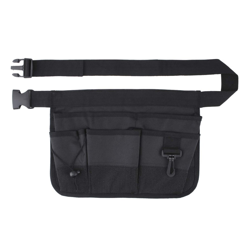 Geboor Gardening Tool Waist Bag Belt Heavy Duty Oxford Tool Apron with 7 Pockets of Different Sizes and Depth (Black) Black - NewNest Australia