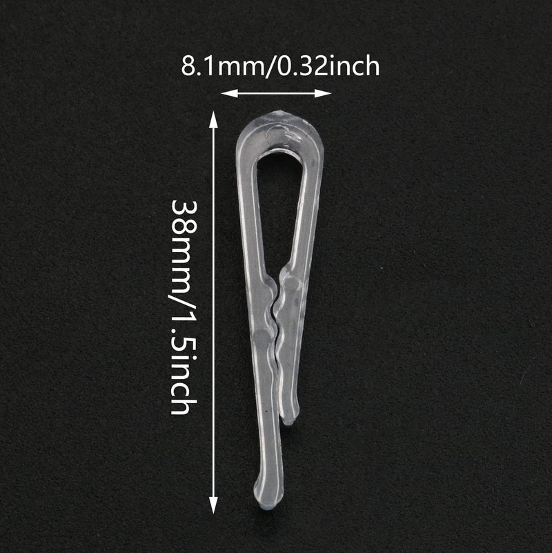 U Shape Shirt Clip ZCZQC 200PCS U Shape Clear Durable Plastic Alligator Clips Garment Clip with Teeth for Ties Socks Pants Shirts U-Shape Clothespins - NewNest Australia