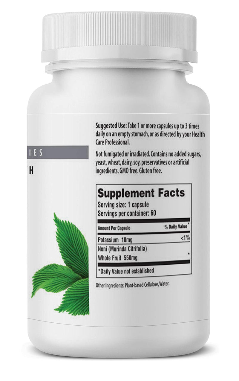 American Nutriceuticals – Noni – 60 Capsules – Powerful Adaptogen for Balanced Energy – 100% Freeze–Dried Whole Fruit Powder - NewNest Australia