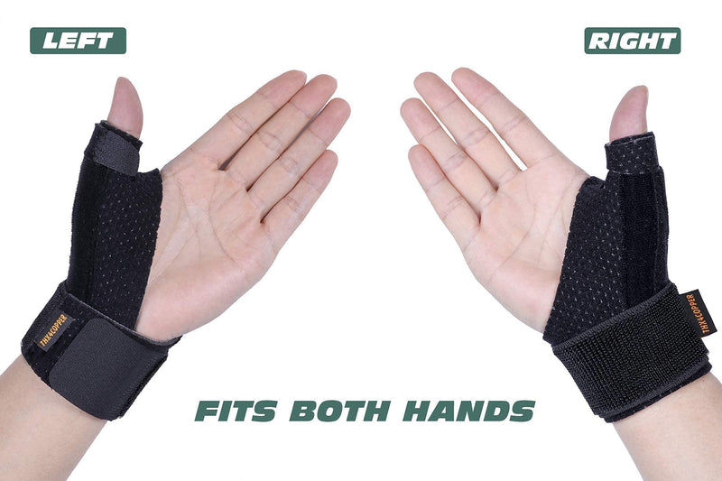 Thx4COPPER Compression Reversible Thumb & Wrist Stabilizer Splint for BlackBerry Thumb, Trigger Finger, Pain Relief, Arthritis, Tendonitis, Sprained, Carpal Tunnel, Stable, Breathable，S/M S-M - NewNest Australia