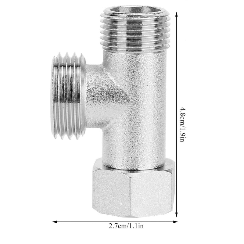 2pcs Sprayer Connected European Standard 3/8 Teeth Adapter Nickel Plated Material 3 Way Connector Valve Toilet Diverter Valve Adapter Flushing Valve - NewNest Australia