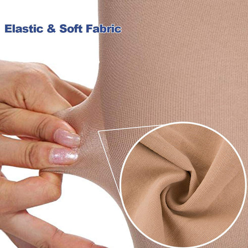 Medical Compression Stockings Women & Men with Silicone Band Open Toe Knee High Calf Compression Socks Firm 20-30 mmHg Graduated Support Support Stockings for Varicose Veins, Edema L Black - NewNest Australia