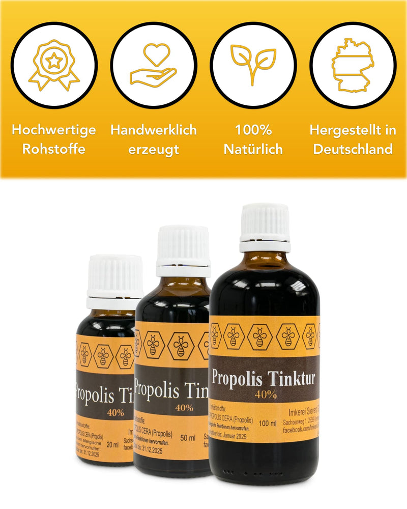 Nordbienchen Propolis Tincture With 40% Propolis From Our Own Beekeeping - 20 Ml Propolis Drops Bee Propolis Extract - Propolis Tincture - Beekeeper Quality 20 Ml (Pack Of 1) - NewNest Australia