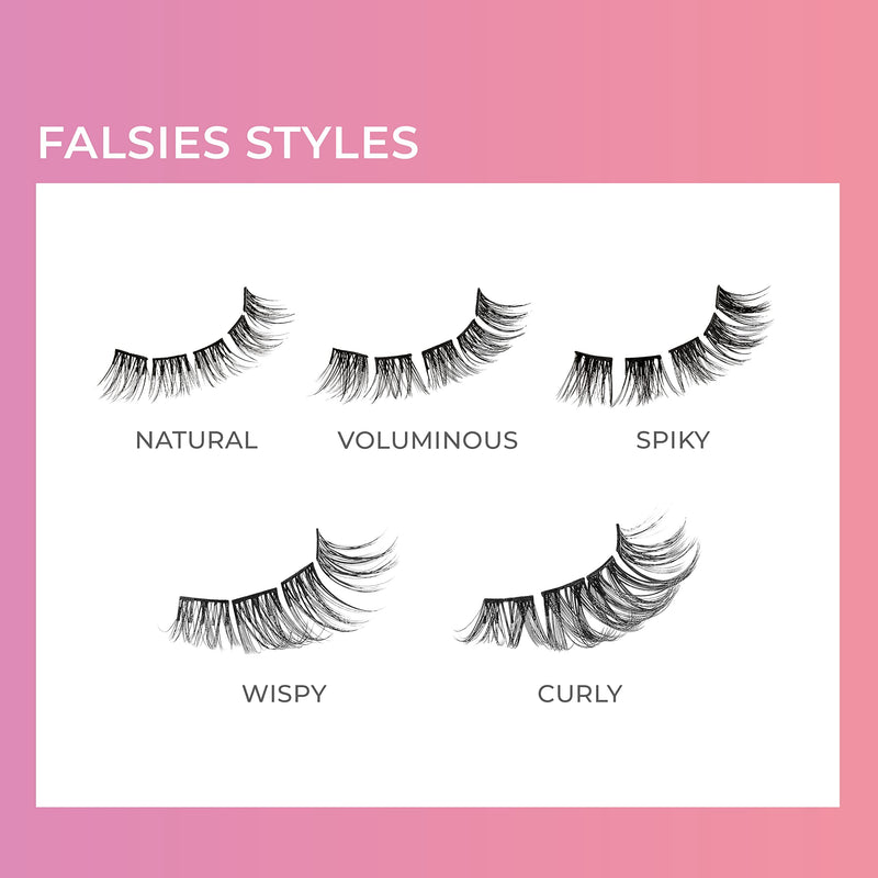 KISS imPRESS Press-On Falsies Eyelash Clusters Kit, Spiky, Black, Fuss Free, Invisible Band, Natural, 24 Hours, No Damage, No Sticky Residue, Gorgeous, Flawless, Quick & Easy | 20 Clusters - NewNest Australia