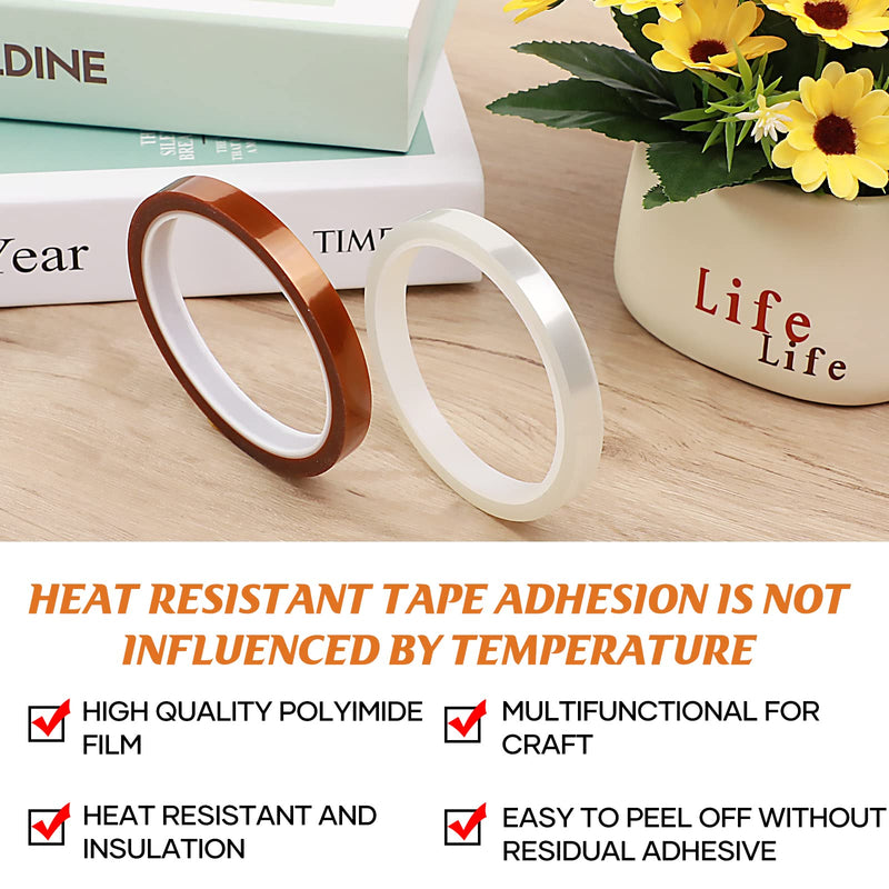 HTVRONT Teflon Sheets for Heat Press - 3 Packs 12" x 16" Teflon Sheets with 3 Rolls 10mm x 33m Heat Tape for Sublimation Non-Stick Teflon Sheet Heat Resistant (Brown) BROWN - NewNest Australia
