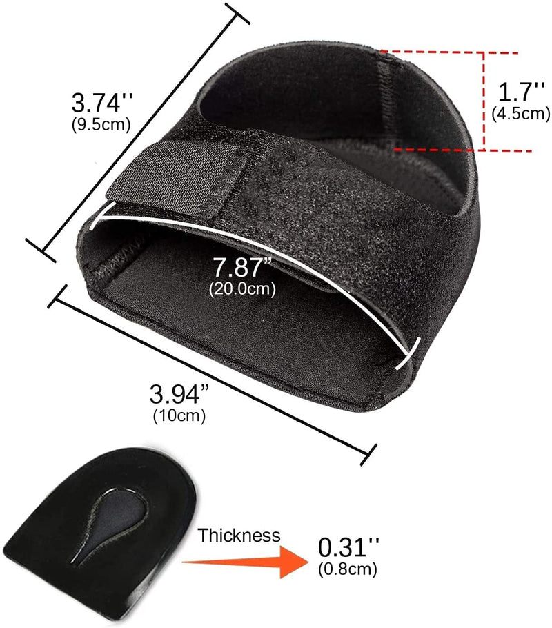 2 x Heel Pads, Heel Sleeves, Gel Heel Protectors for Plantar Fasciitis, Achilles Tendonitis, Bone Spurs, Heel Cups, Heel Pads, Heel Cushions for Relief of Heel Pain/Pressure - NewNest Australia