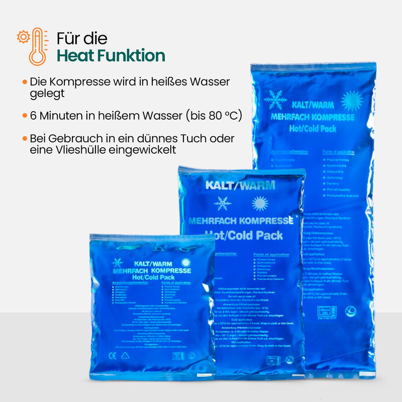 Cold Warm Compress | Set of 4 (13 x 14 cm) Reusable Gel Cooling Pads for Injuries, Pain Relief, Insect Bites, Flexible Therapy etc - NewNest Australia