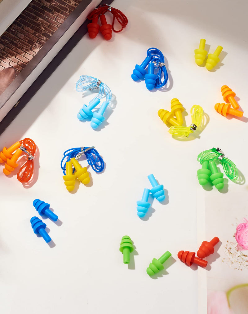 Earplugs For Hearing Protection, 12 Pairs Ear Plugs Snr 31Db, Reusable Silicone Waterproof Soft Ear Protection For Sleeping & Airplanes Ear Protection Earplugs With Portable Box - NewNest Australia