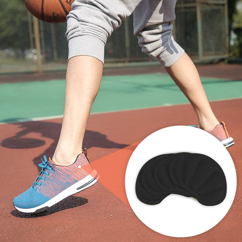 2 Pairs Heel Pads, Comfortable Heel Cushion Inserts Shoes Too Big Inserts Heel Cushion Liners Self Adhesive Shoe Protectors Heel Grips for Women Men Most Shoes (Black) Black One Size - NewNest Australia