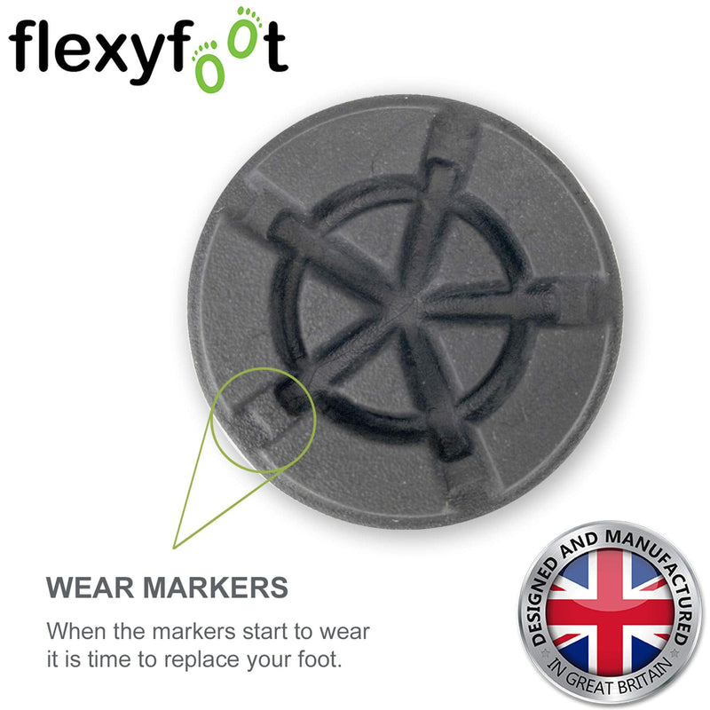Flexyfoot Shock Absorbing Crutch Ferrule – Choice of Sizes and Colours Available Here – Improves Grip, Improves Safety, Improves Comfort – Grey – 22mm 22mm - Pack of 1 - NewNest Australia
