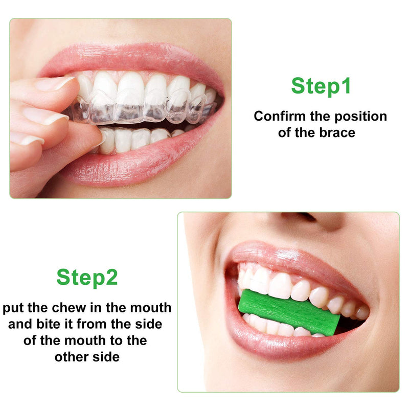 10 Pieces Aligner Chewies for Aligner Chompers Aligner Trays Seater Orthodontic Dental Chewies Green - NewNest Australia