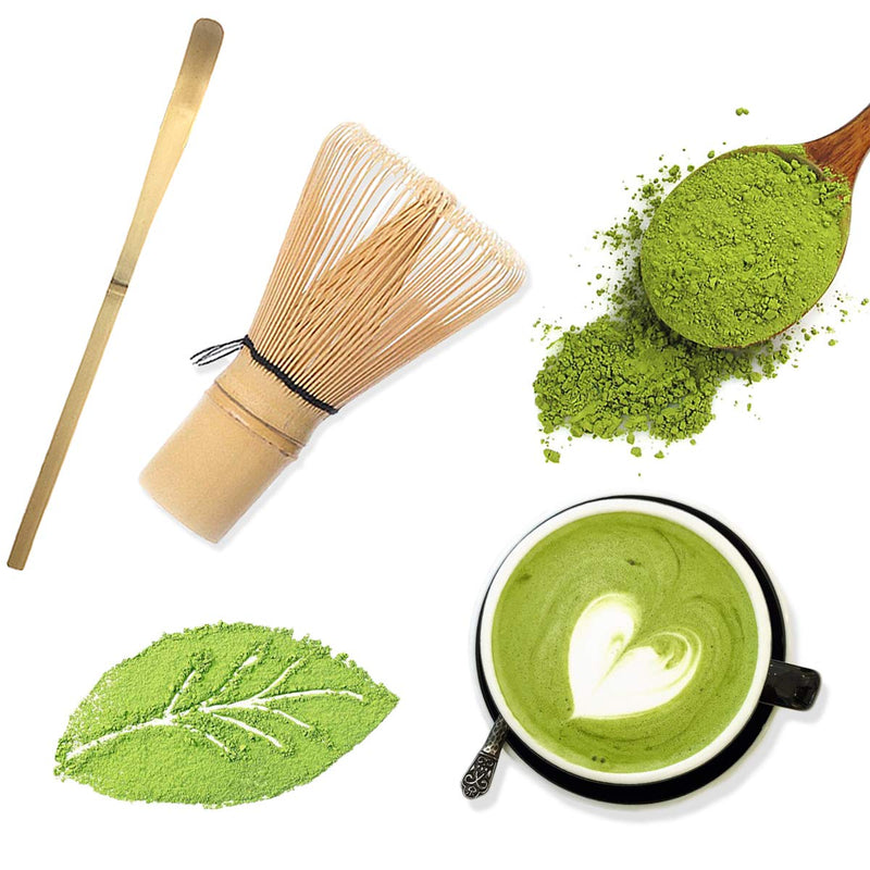 Artcome Japanese Matcha Tea Latte Tool Set, Matcha Whisk, Milk Frothering Pitcher, Steel Stainless Strainer, Handmade Matcha Ceremony Kit for Traditional Japanese Tea Ceremony (6pcs) - NewNest Australia