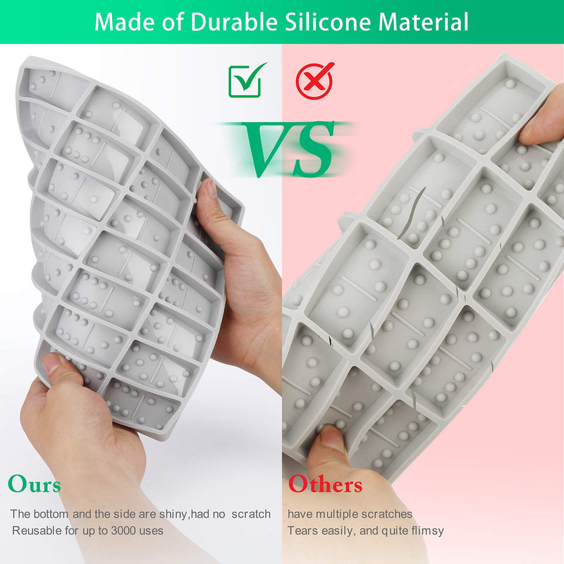 Professional Domino Molds for Resin Casting Jumbo Domino Molds for Resin Casting Double 6 Dominoes Mold, Shiny & No Scratches & Durable,8.86 x 9.25 x 0.39 inch 230g (2021 Version） - NewNest Australia