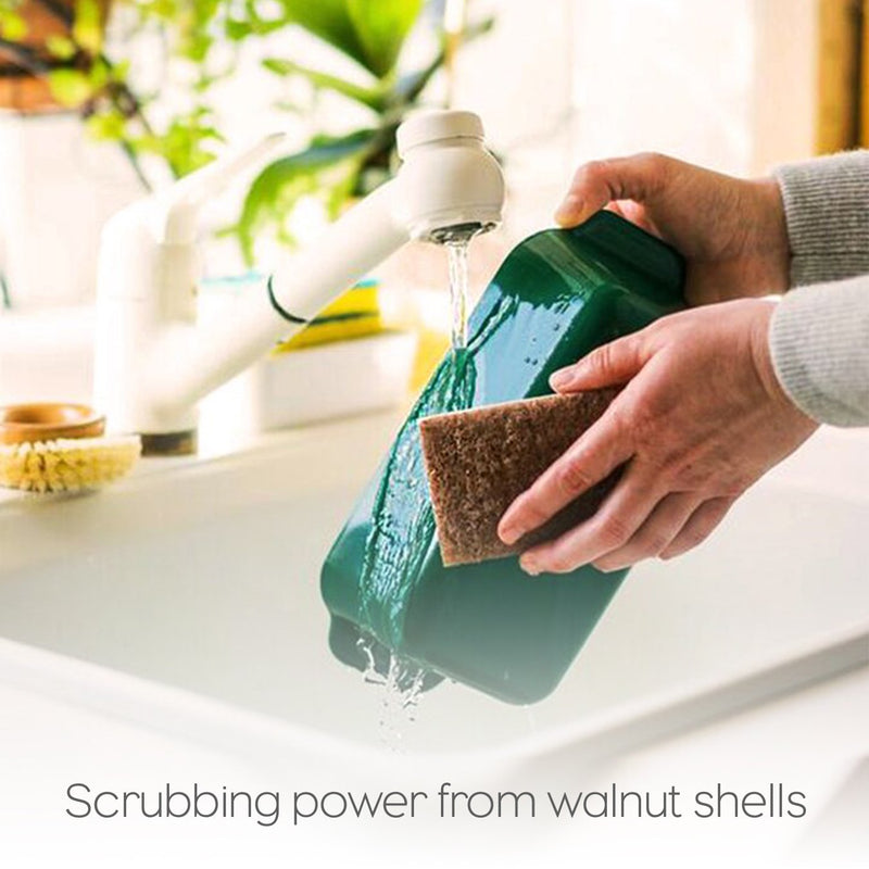 Full Circle In A Nut Shell Walnut Scrubber Sponges, Non-Scratch, Set of 2, 2 oz Scrubber Sponges, Set of 2 - NewNest Australia