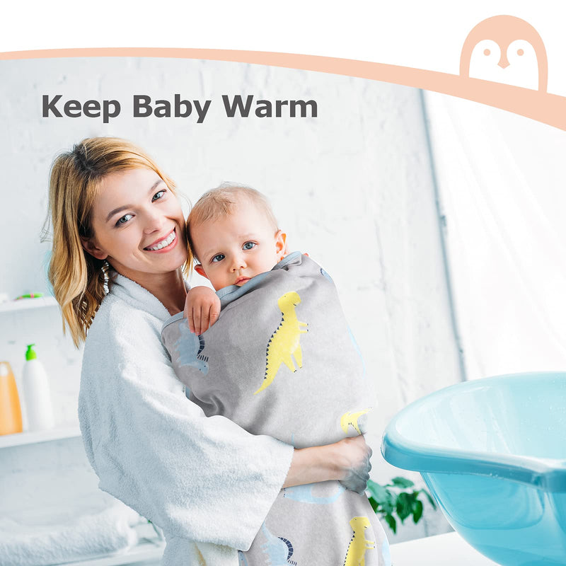 Baby Hooded Towel, Momcozy 8-Piece Baby Bath Towel for Boys or Girls, Baby Towel and Washcloth Set with Cute Design, Baby Shower Towel Gift for Newborns, Infants and Toddlers (Blue) Blue - NewNest Australia