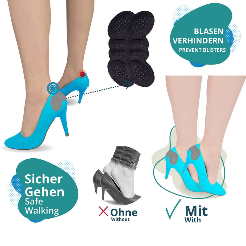SULPO insoles for shoes that are too big set - 3 pairs of heel pads 3 pairs of toe fillers - shoe reduction - heel holder, toe protector - heel pad, heel shoe pad, shoe filler black - NewNest Australia