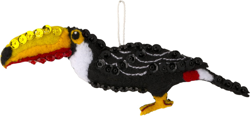 Bucilla, Tropical Birds Set of 6 Felt Applique Ornament Making Kit, Perfect for DIY Needlepoint Arts and Crafts, 89491E - NewNest Australia