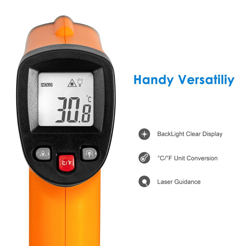 Helect (NOT for Human) Infrared Thermometer, Non-Contact Digital Laser Temperature Gun -58°F to 1022°F (-50°C to 550°C) with LCD Display - NewNest Australia