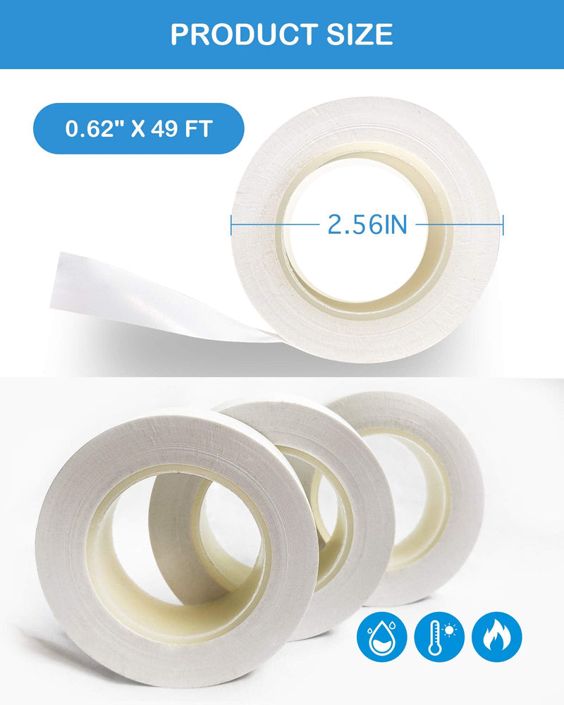 Wapodeai 3pcs Electrical Tape, Professional White Electrical Tape, Flame Retardant Indoor Outdoor High Temperature Resistance Electric Tape, 0.62 in X 50 ft. - NewNest Australia