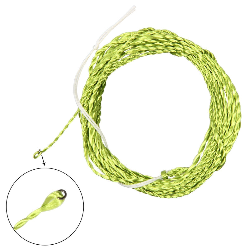 ANGLER DREAM AnglerDream Tenkara Line Tapered Braided Furled Leader Fly Fishing Line with Ring - 12FT 13FT - 20LB in Gold, Grass Green, Yellow and Black, Balck Grass Green - 2pcs - NewNest Australia