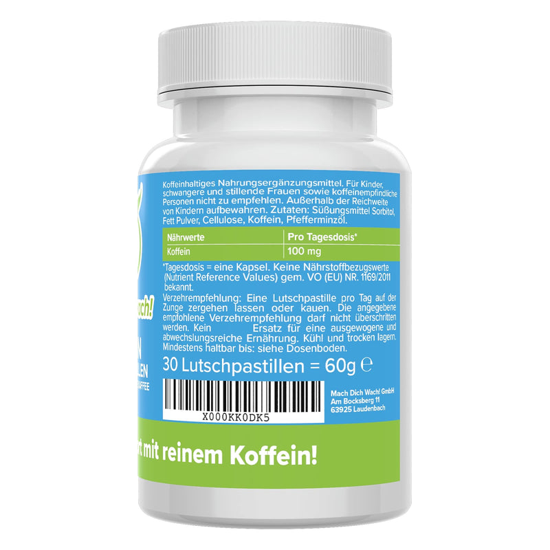 Caffeine Lozenges ‚ Quality From Germany ‚ 100 Mg Caffeine With Immediate Effect ‚ Works Faster Than Caffeine Capsules And Caffeine Tablets ‚ Laboratory Tested ‚ Without Additives ‚ Make Yourself Awake! - NewNest Australia