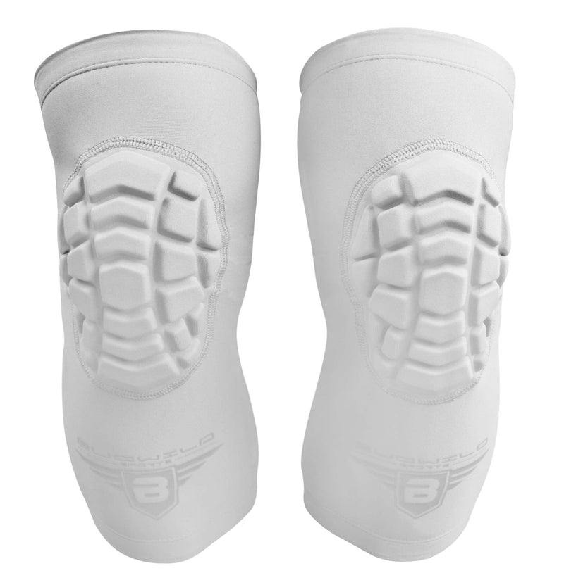 Bucwild Sports Compression Knee Pads for Basketball Volleyball Wrestling - Youth/Kids & Adult Sizes White Small - NewNest Australia