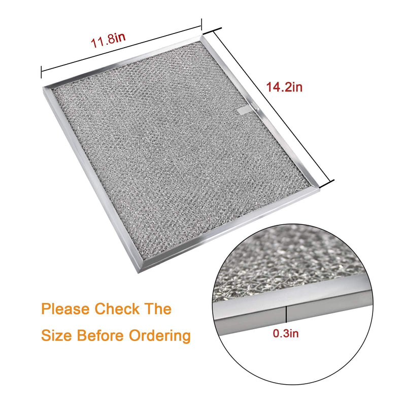 Fetechmate Range Hood Filter BPS1FA30 Aluminum Grease Filter for QS1 and WS1 Range Hoods,11-3/4" x 14-1/4" x 3/8"(L x W x H),2 Pack - NewNest Australia