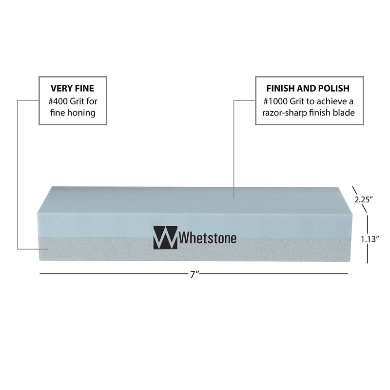 Knife Sharpening Stone – Dual Sided 400/1000 Grit Water Stone – Sharpener, Polishing Tool for Kitchen, Hunting, Pocket Knives or Blades by Whetstone Basic pack - NewNest Australia