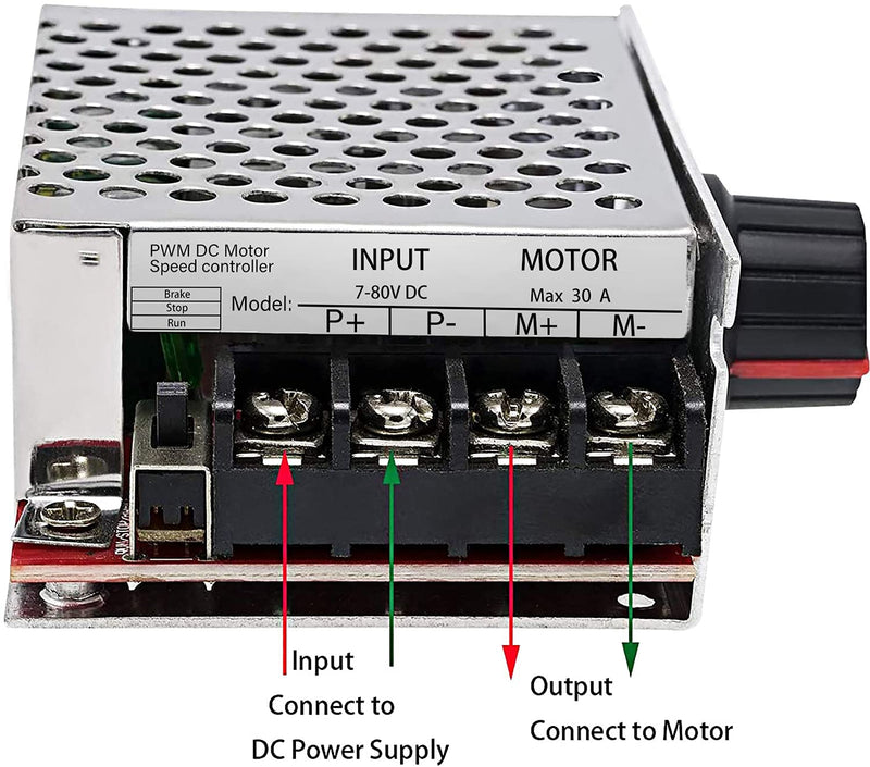 7-80V PWM DC Motor Speed Controller Switch 30A,Motor Speed Control Regulator - NewNest Australia