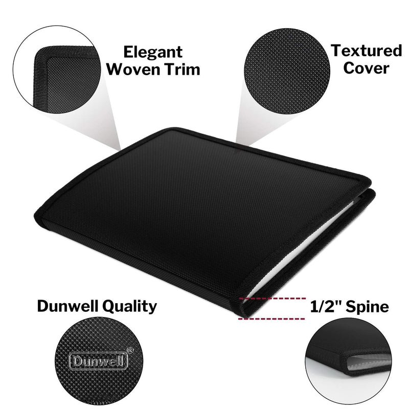 Dunwell Small Picture Book for 5x7 Photos - (Black, 2 Pack), 7x5 Binder with Soft Cover, Photo Portfolio or Scrapbook for Artwork, 24 Pages Hold 48 Pictures, Art Presentation Folder for Postcards or Picture Storage, Kids Photo Albums 5 x 7 Black - NewNest Australia