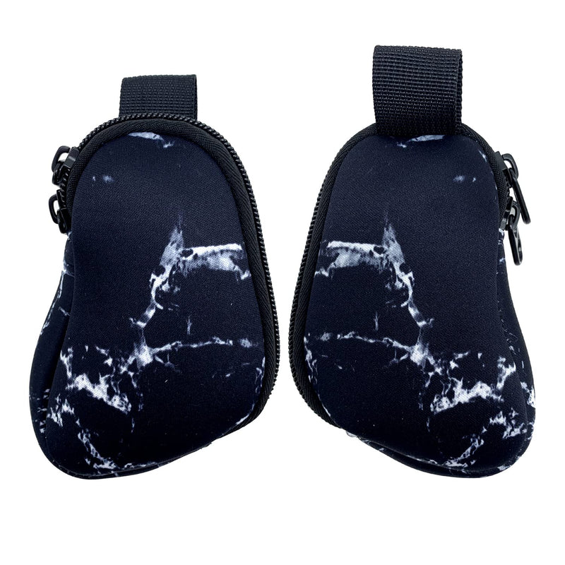 Spacmirrors Asthma Inhaler Holder Neoprene Protective Portable Carrying Bag Travel Inhaler Mini Case Sleeve for L-Shaped Inhaler, Inhaler Not Included (Marble Black) Marble Black - NewNest Australia