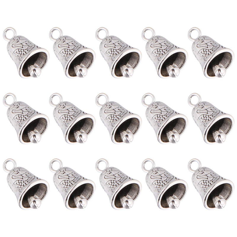 NUOBESTY 20pcs Antique Silver Bells Mini Jingle Bells Charms Handmade Ring Bells Ornaments for Jewelry Baby Shaker Rattle Wind Chime Art Crafts 1.5X1X1CM - NewNest Australia