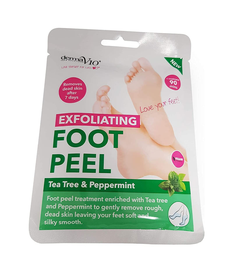 Derma V10, mix Exfoliating Foot Peel Tea Tree and Peppermint - NewNest Australia