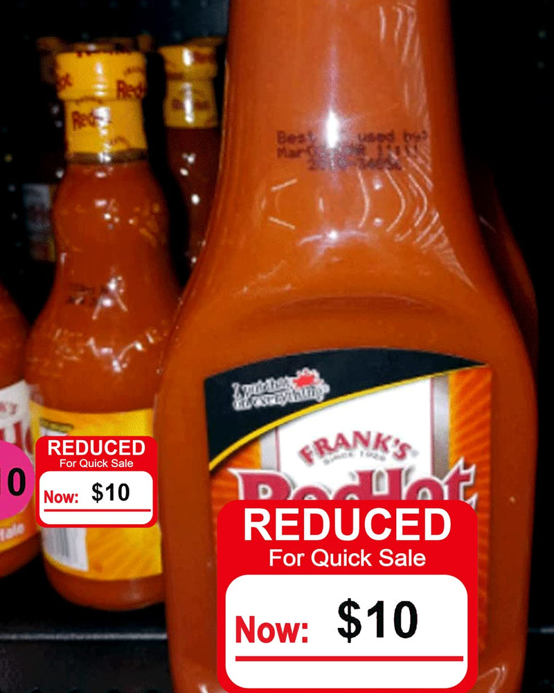 Reduced Stickers Price Pricing Retail Labels 1.8" X 2" Grocery Store Food Labels 500 pcs Red - NewNest Australia