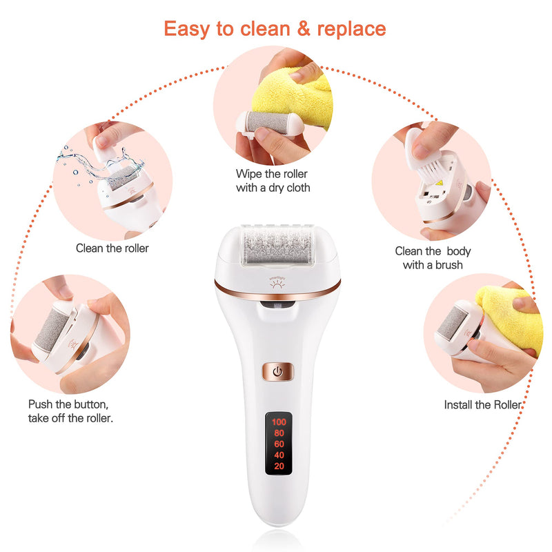 Ratukall Electric Foot File Callus Remover, Waterproof 16 in 1 Professional Pedicure Tools Set, Feet Scrubber Dead Skin Hard Skin Cracked Heels Calluses Foot Care Kit for Women Men Travel Home - NewNest Australia